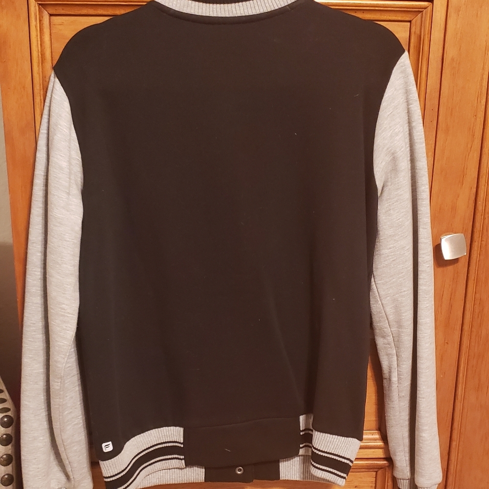 Fabletics Varsity Jacket Size Xl Gray And Black - image 4